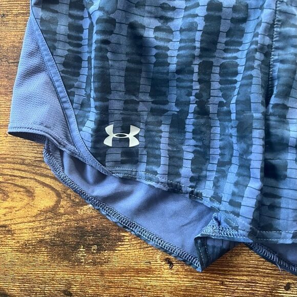 Under Armour Blue & Black Patterned Athletic Running Shorts - Picture 6 of 13